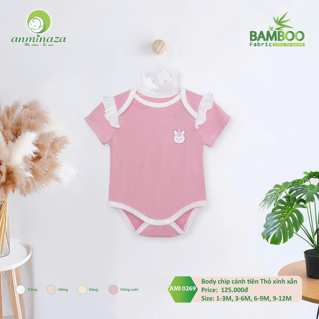 Body Chíp Cánh Tiên Thỏ Anminaza Vải Sợi Tre Petit Mát Thấm Hút Tốt - Hàng Chính Hãng AMI0269