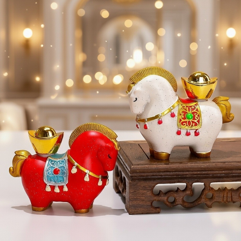 Tượng Ngựa Mini Phong Thủy Mã Đáo Thành Công Hút Tài Lộc - Ngựa Tài Lộc Decor Bàn Làm Việc Quà Tặng Khai Trương May Mắn