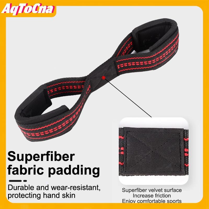 Dây đeo cổ tay hình 8 hỗ trợ tập gym và powerlifting