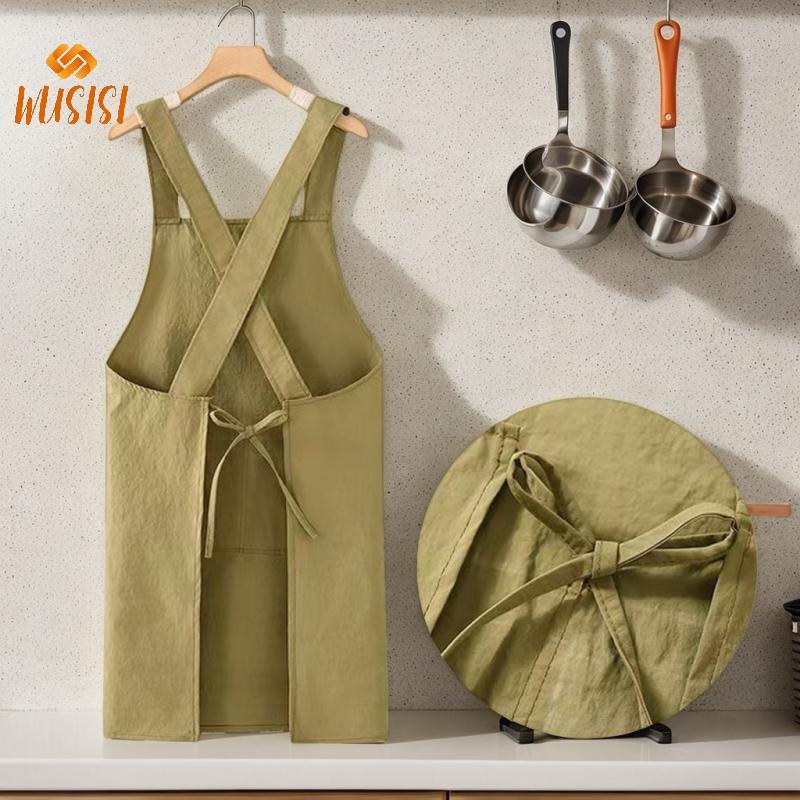 [WUSISI] Tạp dề nhà bếp nấu ăn Tạp dề eo người lớn chống mài mòn thoáng khí Chống bẩn Nhà hàng mềm mại Quần áo làm việc tại nhà MỚI