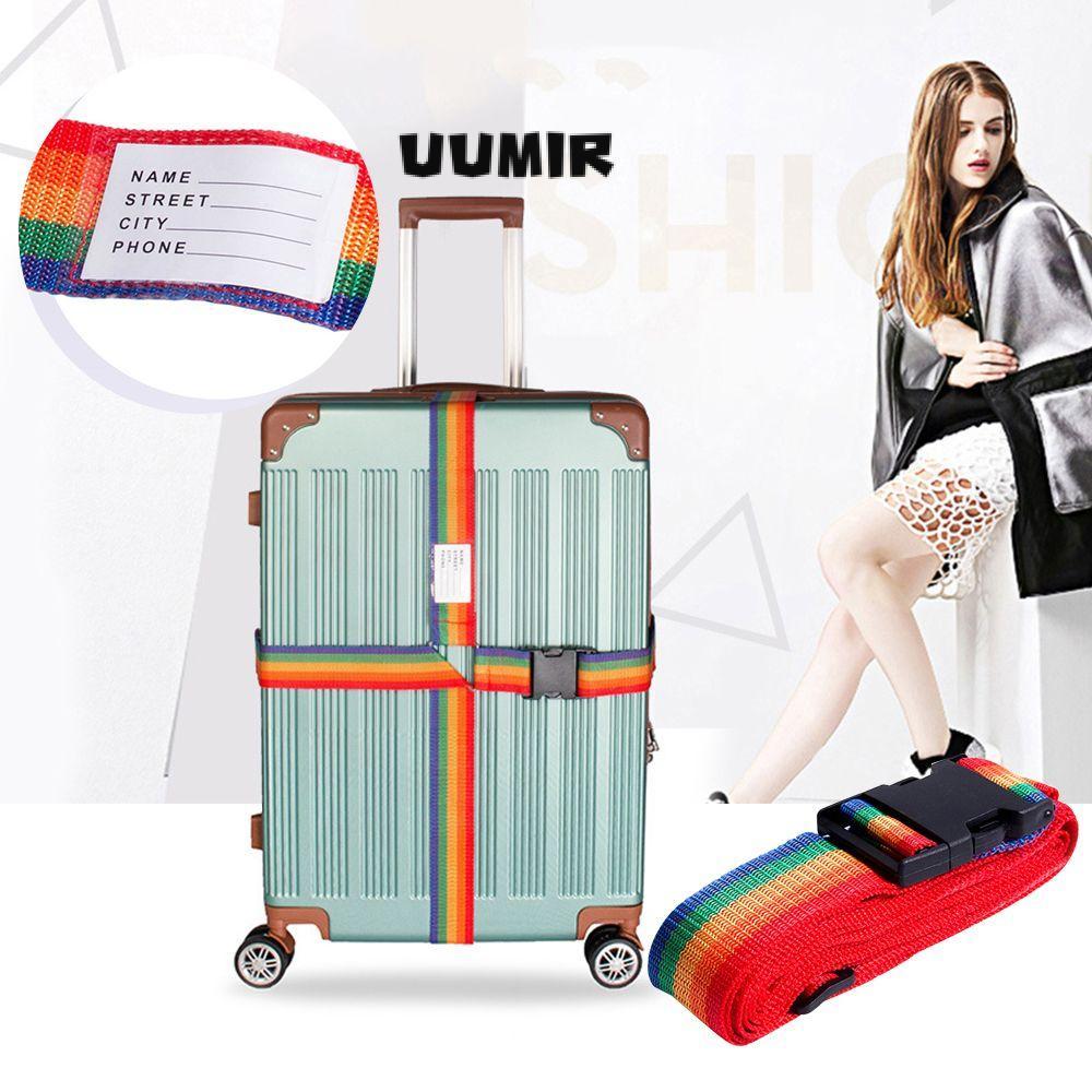UUMIR Dây Đai Khóa Hành Lý Du Lịch Màu Cầu Vồng