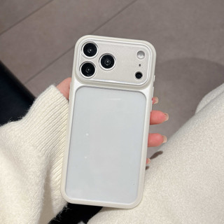 Kính Bảo Vệ Toàn Ống Kính Khung Màu Kẹo Trong Suốt Acrylic Ốp Lưng Điện Thoại iPhone 17Promax 17Pro 15 16 Pro Max Chống Sốc Nam Nữ