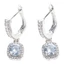 Bông tai vuông thời trang Yoo Cubic Zirconia Set Brilliants Đế đồng Dị ứng An toàn