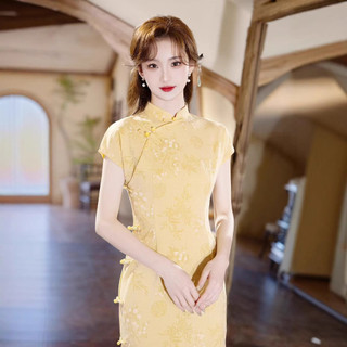Sườn xám xanh mùa hè Nữ, kiểu dáng trẻ trung được cải tiến với họa tiết ngôi sao nổi