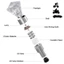 STABFOAM 2 Chiếc Nắp Van Lốp Đèn, Đèn Flash Hình Đá Quý LED Đèn Bánh Xe Đạp, Đa Năng Chống Thấm Nước Polychrome Neon Đèn Sử Dụng Xe Máy