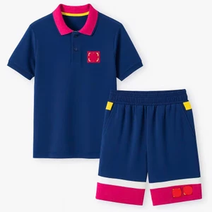 Set Bộ Thể Thao Iu Ni Quy Lô Chữ Thêu KCloset Bộ Mùa Hè Vải Cá Sấu Thời Trang Unisex NA114