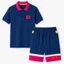 Set Bộ Thể Thao Iu Ni Quy Lô Chữ Thêu KCloset Bộ Mùa Hè Vải Cá Sấu Thời Trang Unisex NA114