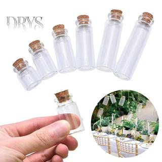 (TFT) 10 Chiếc Chai Thủy Tinh Mini Có Nút Chặn Nút Chai Trong Suốt Lọ Trang Trí Đám Cưới MỚI