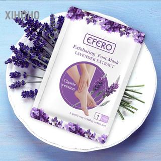 xihoho Mặt nạ chân Một cặp Tẩy tế bào chết bằng hoa oải hương Loại bỏ vết chai da chết cho SPA