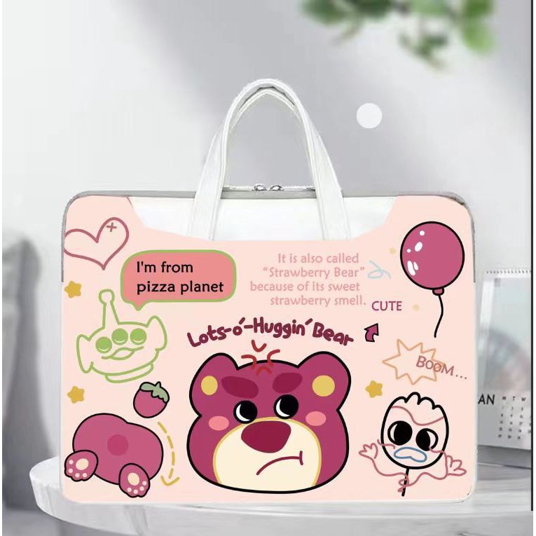 Túi đựng máy tính in hoạt hình dễ thương 44cm 47cm 52cm Túi lót máy tính bảng