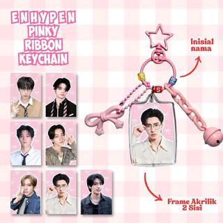 Pinky Ribbon Keychain | Gantungan Kunci Frame Akrilik | Cortis - Nct Dream -  - Keonho, Biru