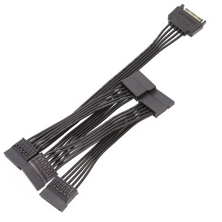 Cáp nguồn SATA 1 ra 5 dùng cho HDD SSD 2.5 3.5 inch Dây cáp chia nguồn SATA，15 Pin，Cáp chia nguồn 1 ra 5 đầu SATA