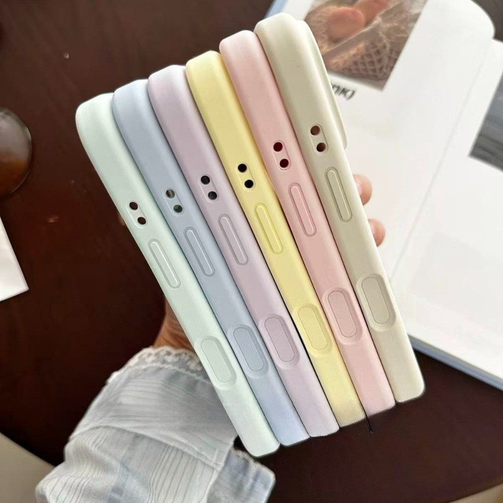 Ốp điện thoại silicon nhiều màu đơn giản IPhone 17 Pro Max 17Air 16Plus 16 15 14 13 12 11 Vỏ điện thoại chống rơi
