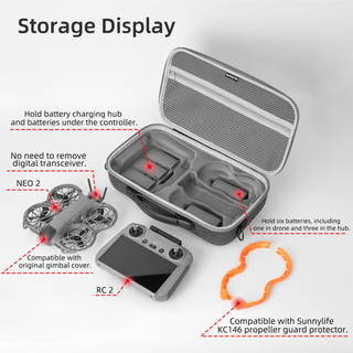 Dành Cho DJI NEO 2 Túi Bảo Quản RC 2 Điều Khiển Từ Xa Cầm Tay Bay Camera Túi Sáu Điện Omni Pack Neo 2 Drone Phụ Kiện Lưu Trữ