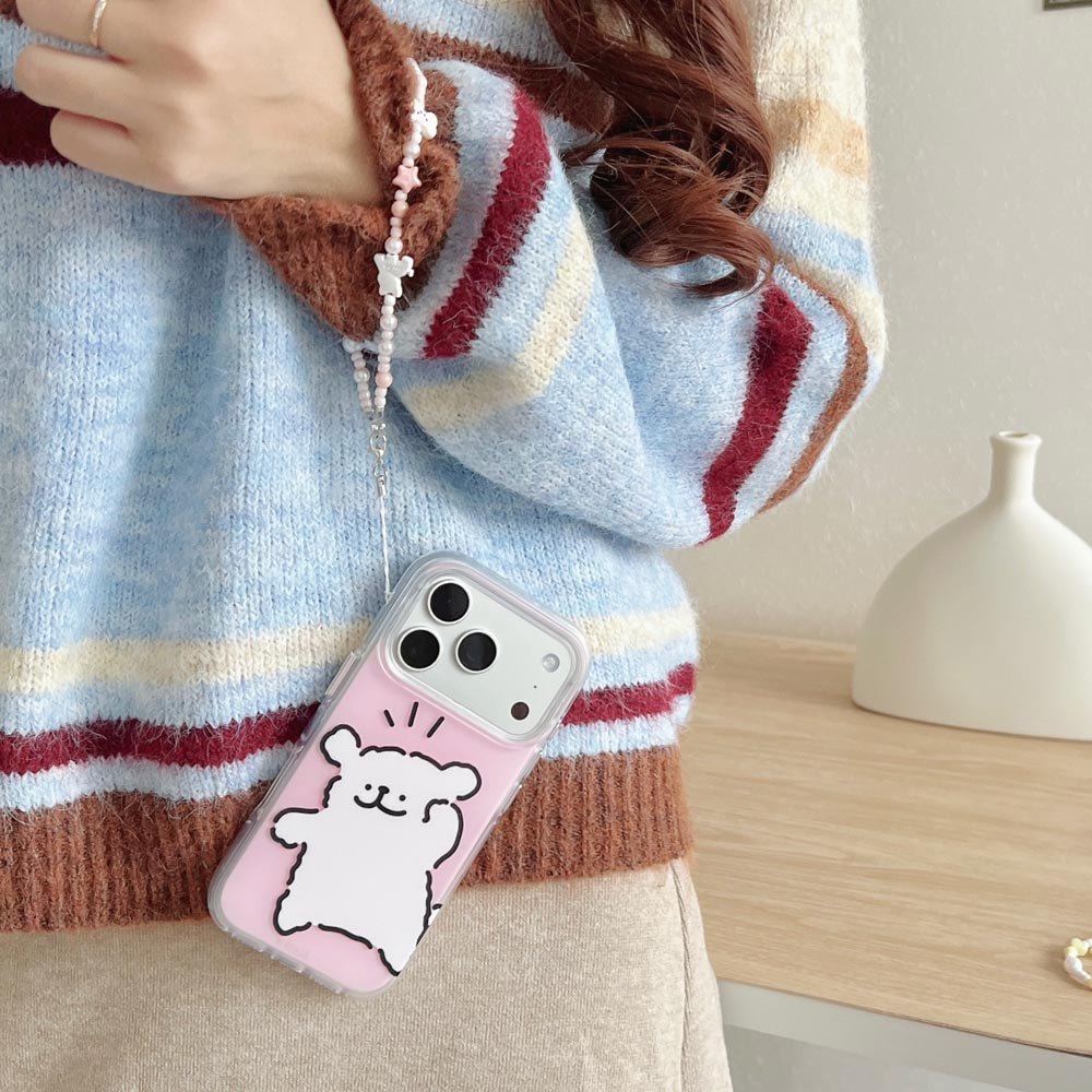 Ốp Lưng Cứng Tương Thích Với iPhone 13 14 14Pro 14ProMax 15 15Pro 15ProMax 16 16Pro 16ProMax 17 17Pro 17ProMax Matte Line Puppy Pattern Case