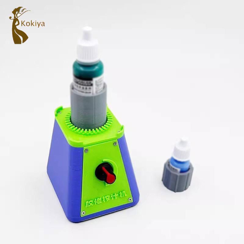 Máy trộn sắc tố mini cho mẫu sơn, đế hút acrylic, máy trộn sơn mẫu