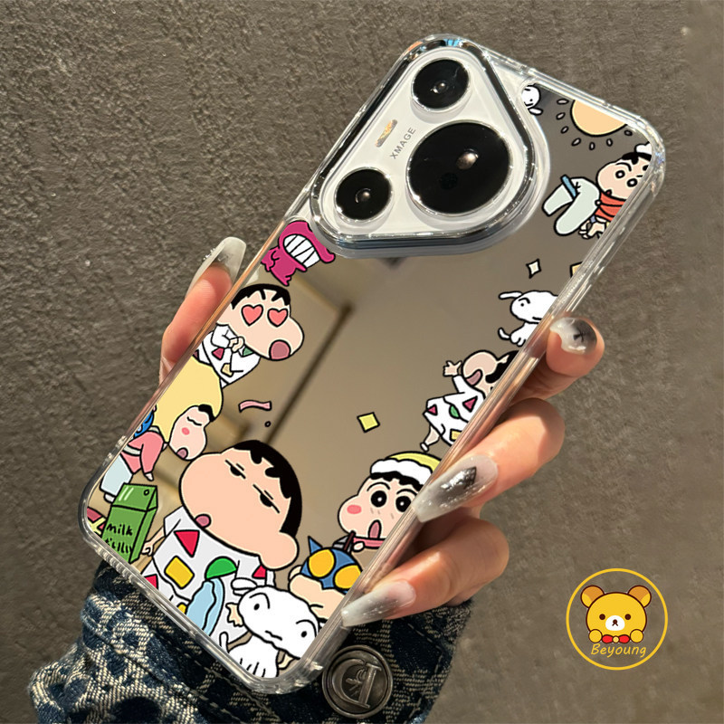 Ốp Điện Thoại Crayon Shin-chan Ngộ nghĩnh Cho Honor 500 400 300 Pro Ultra 200 Smart 100 90 Lite 80 70 60 50 Pro Plus 60 50 SE Magic 8 7 6 Pro 5 4 Lite Vỏ Hoạt Hình Mặt Sau Gương Dễ Thương Bao da