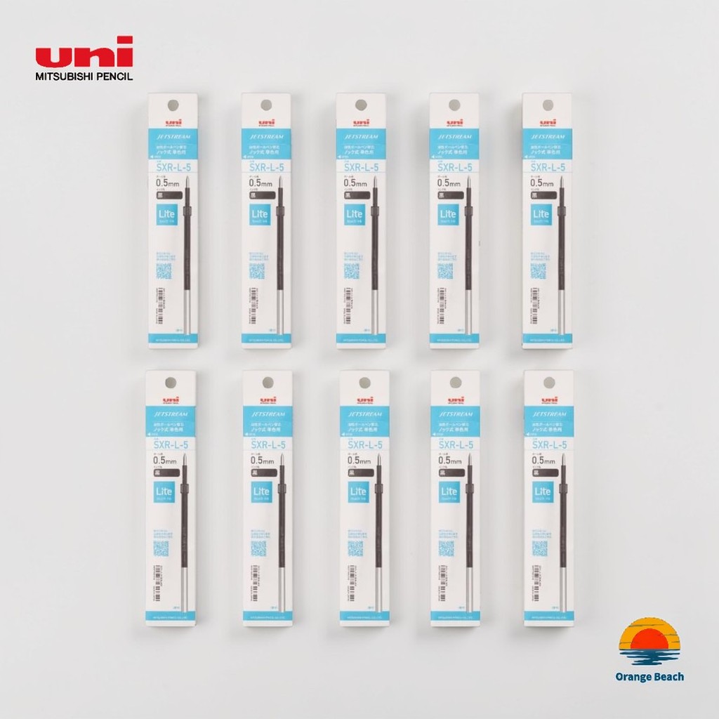 Uni Jetstream Lite Touch Ink Refill SXR-L-5 SXR-L-7/Combo 10 Ngòi Mới/Viết Siêu Nhẹ/Nhật Bản