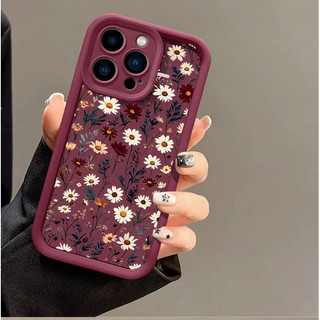 Ốp Cho Samsung Galaxy S25 FE S26 Plus Ultra A56 A36 A16 A17 A07 A26 Vỏ Dễ Thương Toàn Màn Hình Hoa Cúc Cây Mềm Mờ Silicone TPU Thời Trang Camera Bảo Vệ