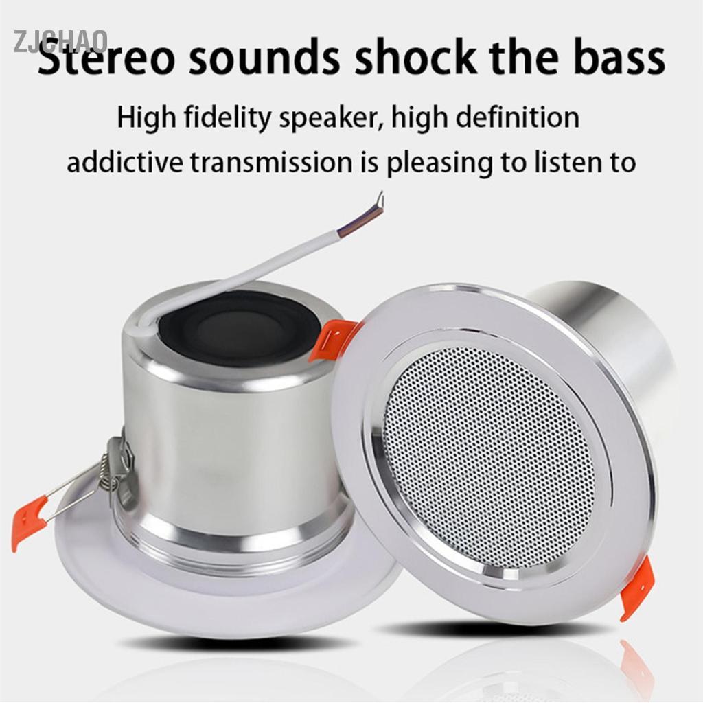 Zjchao Loa trần Jectse 3 inch hình tròn với thiết kế lò xo để phát nhạc nền thương mại tại nhà