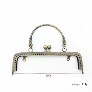 20cm Vuông Nổi DIY Handmade Ba Hoa Miệng Vàng Tay Cầm Miệng Tay Cầm Vàng Tay Cầm Phụ Kiện Túi Phụ Kiện DDV4