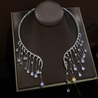 Giọt nước tua rua choker cá tính, phù hợp thời trang, dây chuyền xương đòn sang trọng