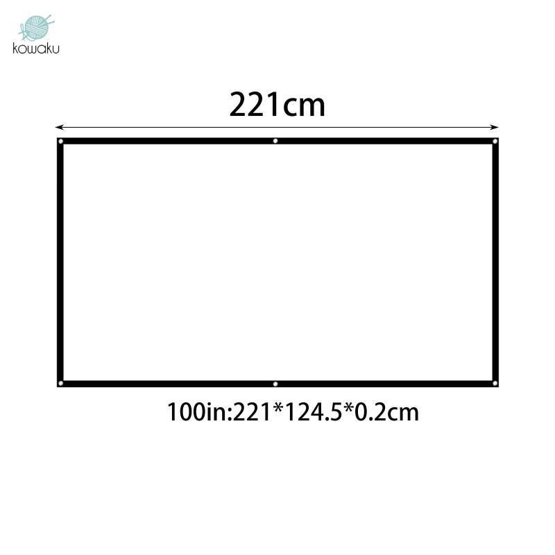 Màn hình máy chiếu 16: 9 Phim 3D màu trắng Màn hình máy chiếu di động cho