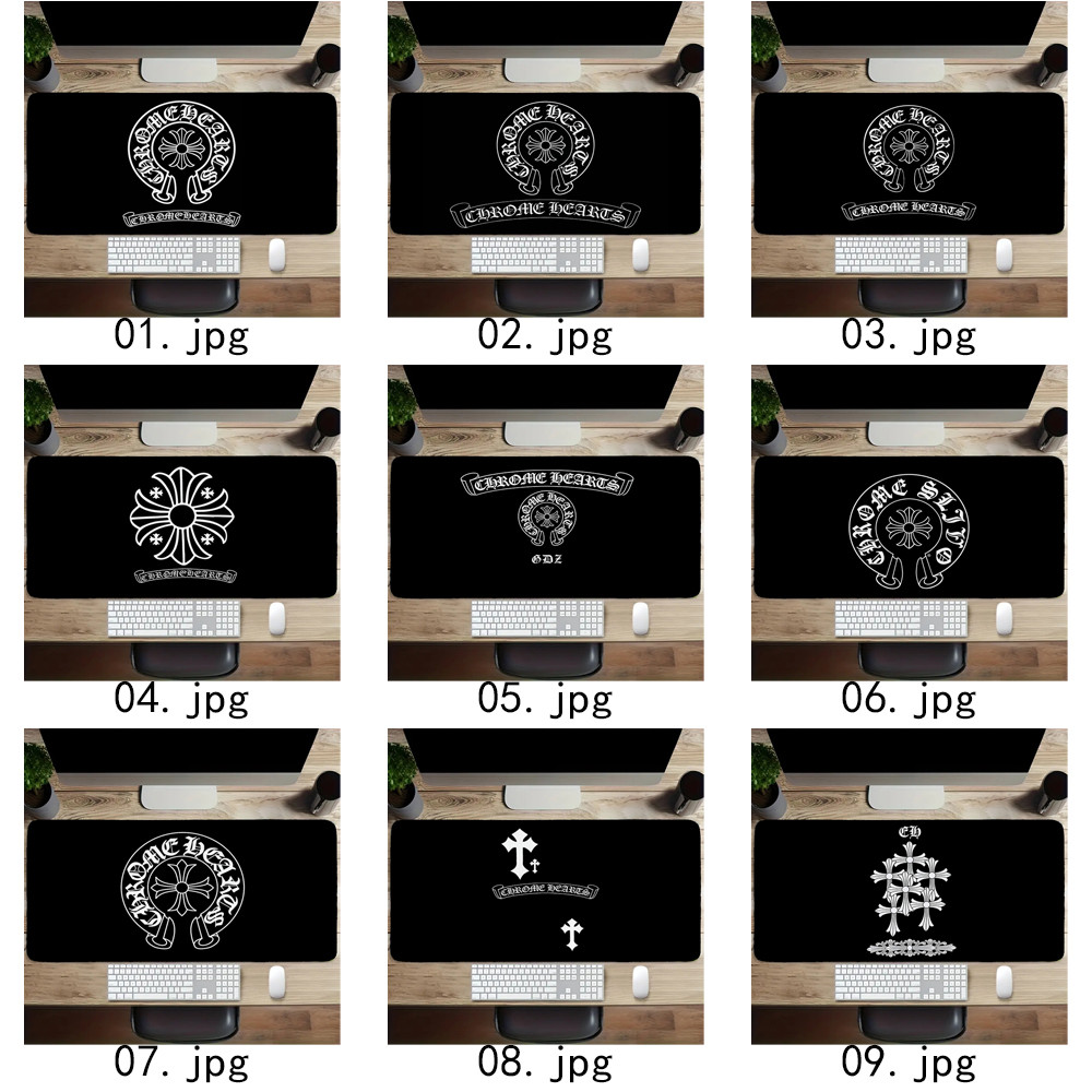 Chrome Hearts Logo Miếng Lót Chuột In Nghệ Thuật Bàn Phím Máy Tính Bàn Phím Bàn (60x30cm / 80x40cm)