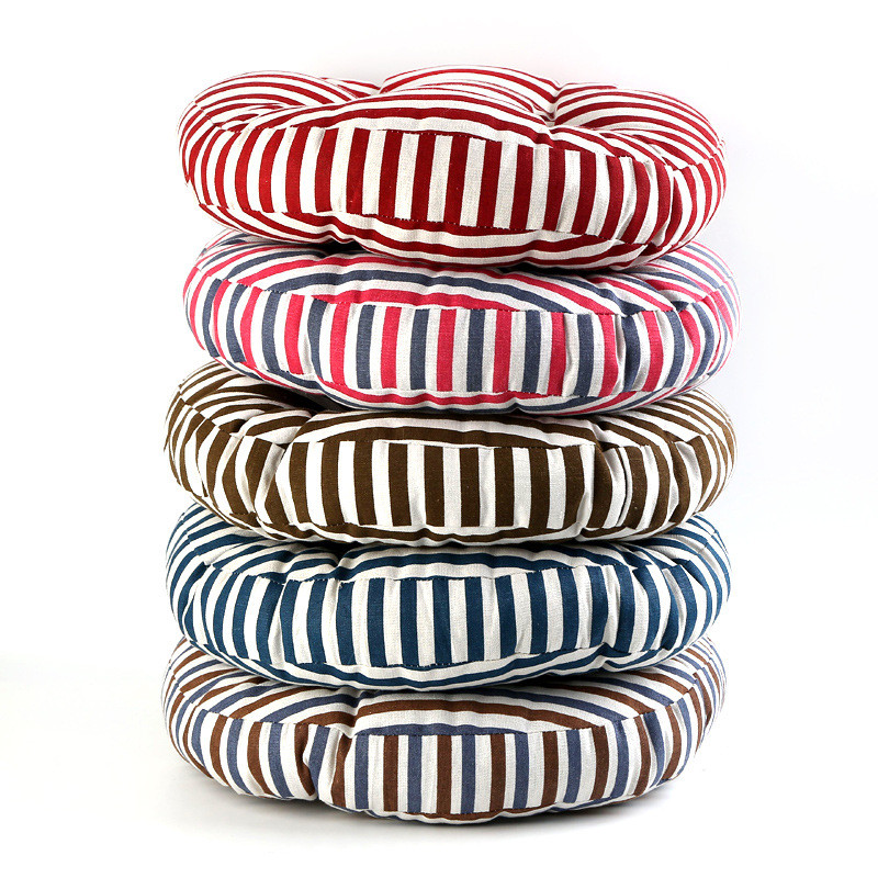 Đệm ngồi vải lanh cotton phong cách Nhật Bản tatami, tròn, nâng cao, dùng cho bàn ăn, ghế