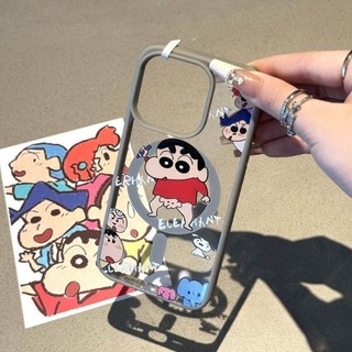 Phim Hoạt Hình Vui Vẻ Crayon Shin Chan Trường Hợp Điện Thoại Cho iPhone 16 15 14 13 12 11 Pro Max X XS XR 7 8Plus SE2020
