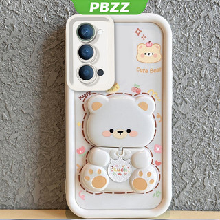 Ốp Lưng Cho OPPO RENO 5 5G oppo RENO 4 4g reno5 5G Vỏ Điện Thoại Vỏ Mềm Silicon Chống Sốc Thiết Kế Mới Thẩm Mỹ Gương Xoay Gấu Dễ Thương Có Giá Đỡ JTXXZJ01