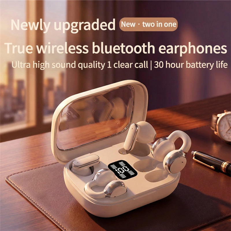 Senbenbao Q10 Kẹp Tai ENC Khử Tiếng Ồn Cặp Đôi Phong Cách Tai Kép Tai Nghe Bluetooth Hai Trong Một