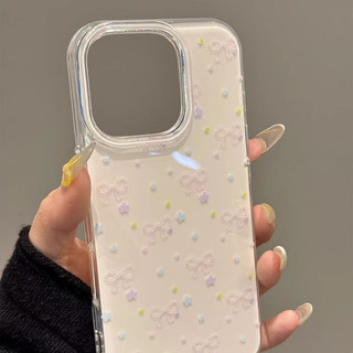 Áp dụng cho IPhone 17 16 15 14 13 12 11 Pro Max XR XS MAX 78PLUS Bowknot đầy màu sắc sao điện thoại trường hợp mềm