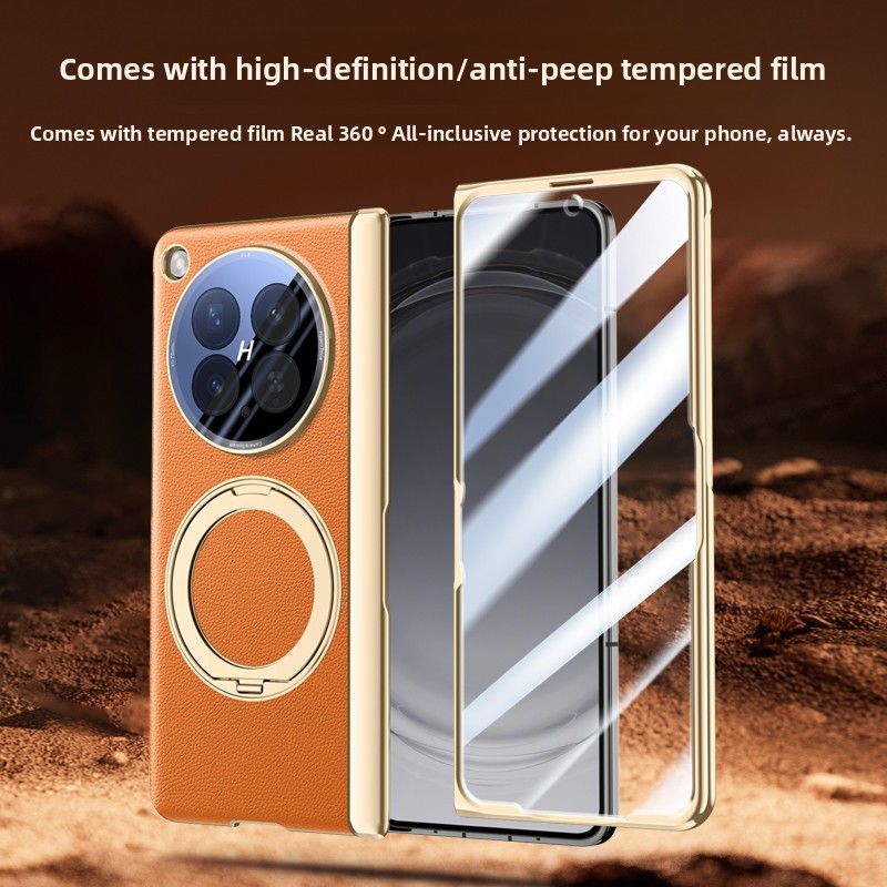 Da Từ Tính Xoay Được Kim Loại Dành Cho OPPO Find N6 Chân Đế Trục Trung Tâm Kính Cường Lực Phim Bảo Vệ Slim Cover