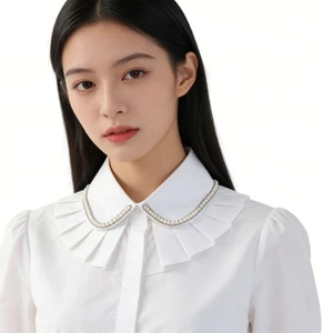 XGB Cổ Khăn Choàng Ngọt Ngào Ve Áo Giả Khăn Cho Đầm Áo Len Cổ Trang Sức