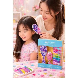 SET LƯỢC & KẸP TÓC WET BRUSH + GOODY RAINBOW FANTASY KIT 🌈