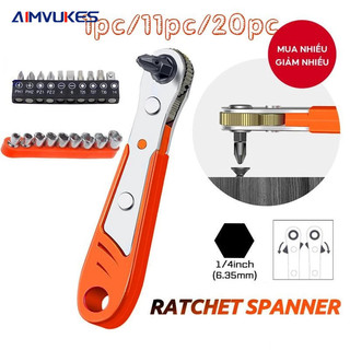 Tua vít Ratchet đa chức năng - Cờ lê từ tính góc phải hai chiều có đầu hình chữ thập AIMVUKES