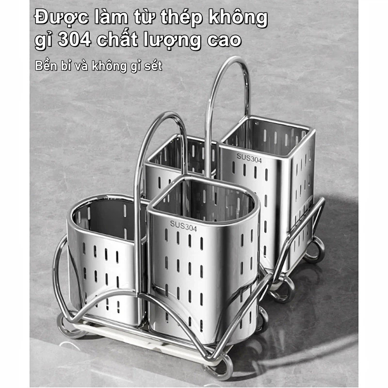 Giá Đũa Thìa Đa Năng 2in1 Inox Dày |Khay Đựng Đồ Dùng Ăn Uống Gọn Nhẹ |Chống Rỉ,Tiết Kiệm Diện Tích