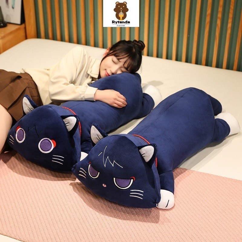 Rytanda Dễ Thương Dài Sang Trọng Gối Genshin Tác Động Lang Thang Sang Trọng Đồ Chơi Scaramouche Plushie Búp Bê Trang Trí Gối Đệm Mềm Nhồi Bông Anime Hình Trao Đổi Giáng Sinh Quà Tặng Sinh Nhật Trang Trí