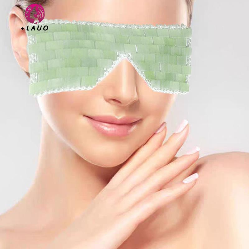 Springevenstar Mặt nạ ngọc bích làm mát thư giãn mắt, máy mát xa ngủ, dụng cụ chăm sóc mặt nạ