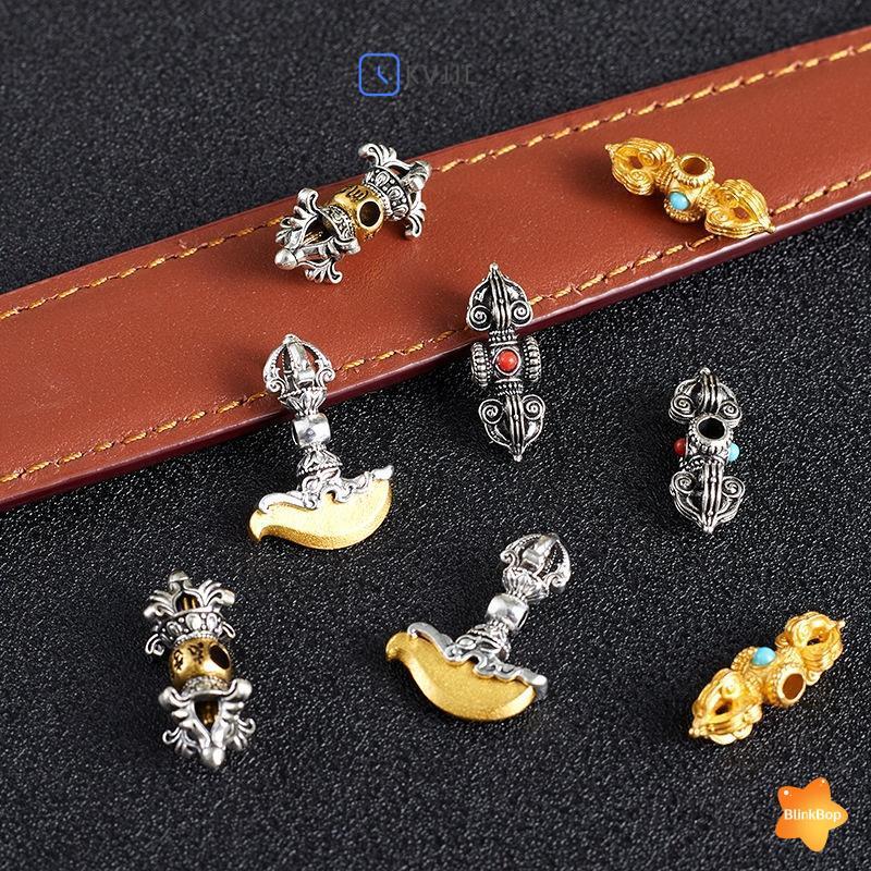 Mặt dây chuyền 2 chiếc 20x7.3mm vàng mờ & cổ mạ bạc, phù hợp DIY trang sức