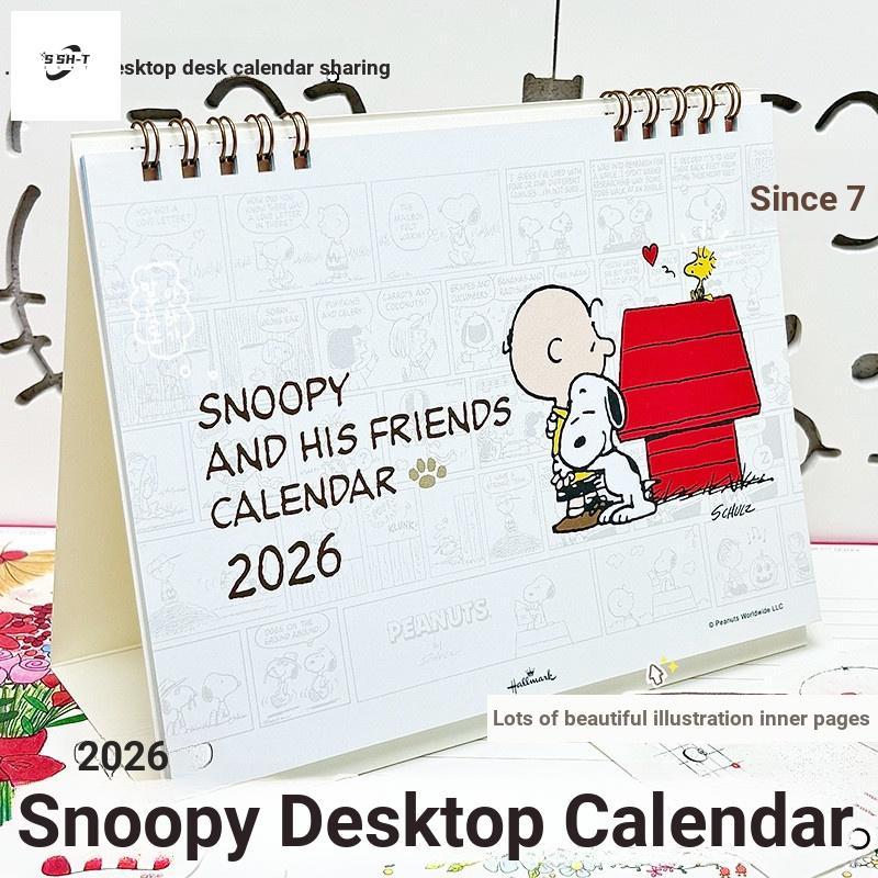 Đồng hồ thẻ lịch để bàn Snoopy 2026 - Trang trí hoạt hình văn phòng đầy màu sắc dễ thương