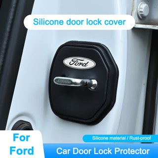 4 Silicone Khóa Cửa Ô Tô Khóa Cửa Xe Chốt Tắt Tiếng Giảm Chấn Đệm Cho Xe Ford Focus Fiesta Mondeo Explorer Transit Ranger Escape Kuga MK2