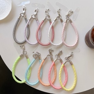 Kẹo màu sợi móc kim loại nhẫn đa năng, vỏ điện thoại dây đeo cổ tay, thời trang, di động, chống mất