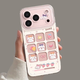 Dễ Thương Thỏ Dâu Tây Trường Hợp Điện Thoại Cho iPhone 17 16 15 14 13 12 11 Pro Max X XR XS Max 7 8 Plus SE2020