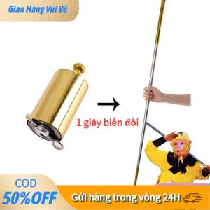 【48h】Bộ gậy như ý đa năng với thiết kế hai đầu vàng sáng bóng, vừa là đồ chơi vừa là đạo cụ biểu diễn ảo thuật thú vị.