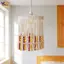 Chụp đèn dệt thủ công có tua rua Đèn treo trang trí Vỏ đèn Macrame cho trang trí nội thất phòng