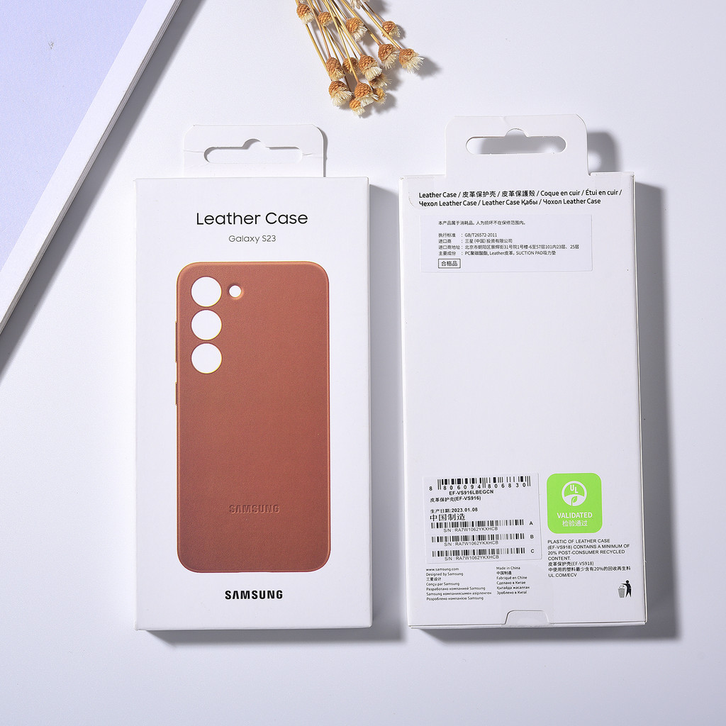 Ốp điện thoại di động bằng da chất lượng cao cho Samsung Galaxy S22 / S22 Plus / S23 / S23 Plus Vỏ bảo vệ mặt sau mềm sang trọng & hộp