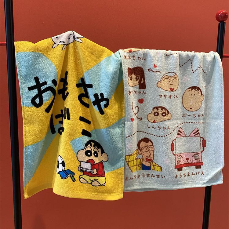 LXY Phim Hoạt Hình Crayon Shin-Chan Khăn Cotton Nguyên Chất Giá Trị Cao Khăn Mặt Thấm Hút Nước Nhanh Khô Không Lint Cặp Đôi Khăn Hấp Thụ Nước