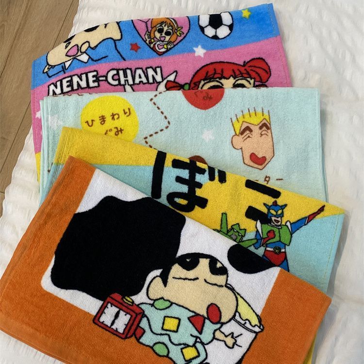 LXY Phim Hoạt Hình Crayon Shin-Chan Khăn Cotton Nguyên Chất Giá Trị Cao Khăn Mặt Thấm Hút Nước Nhanh Khô Không Lint Cặp Đôi Khăn Hấp Thụ Nước